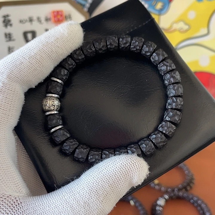 椰蒂手串9黑金钻面无相貔貅，漏