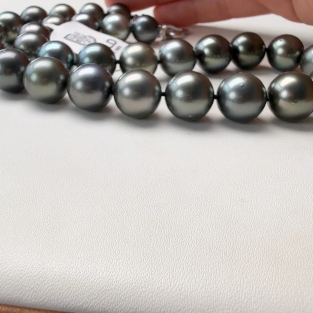 银S925镶嵌颈饰海水珍珠11-13.5吉尔德大证