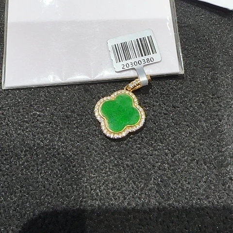 吊坠(不含链)银S925镶嵌翡翠