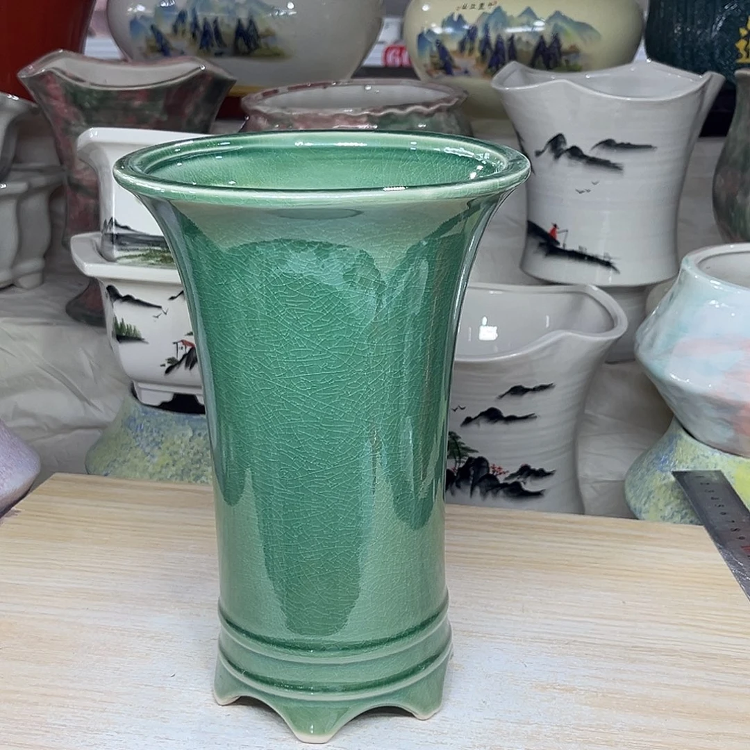 陶瓷绿植多肉微瑕花盆外口径：14*21