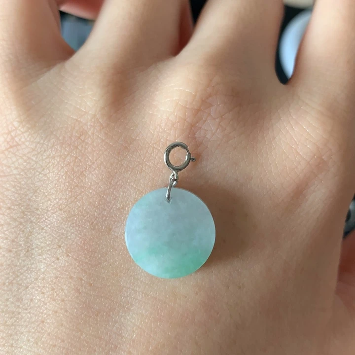 翡翠银S925镶嵌吊坠(不含链)