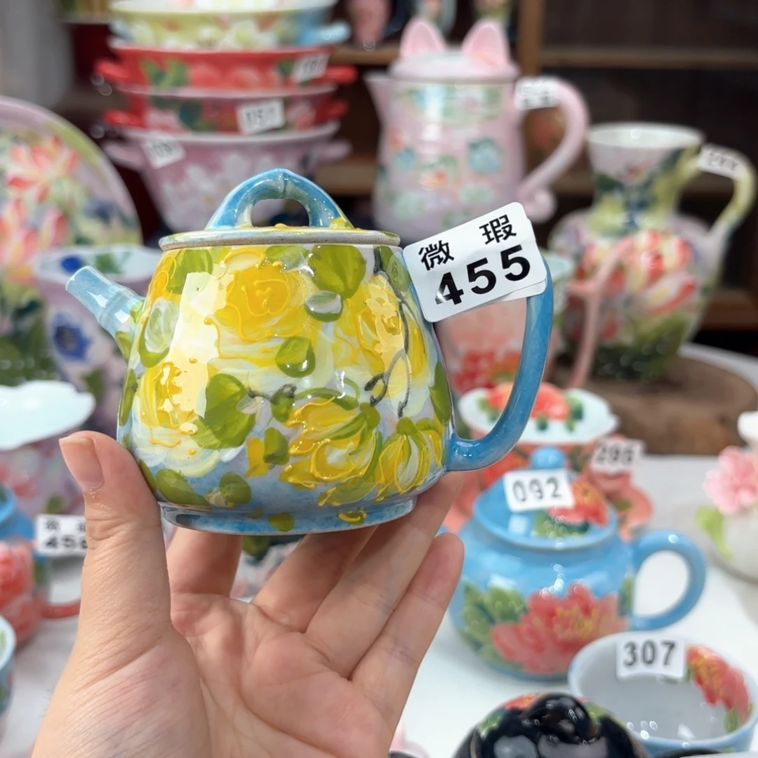 果****娜景德镇手绘高温釉下彩陶瓷茶具