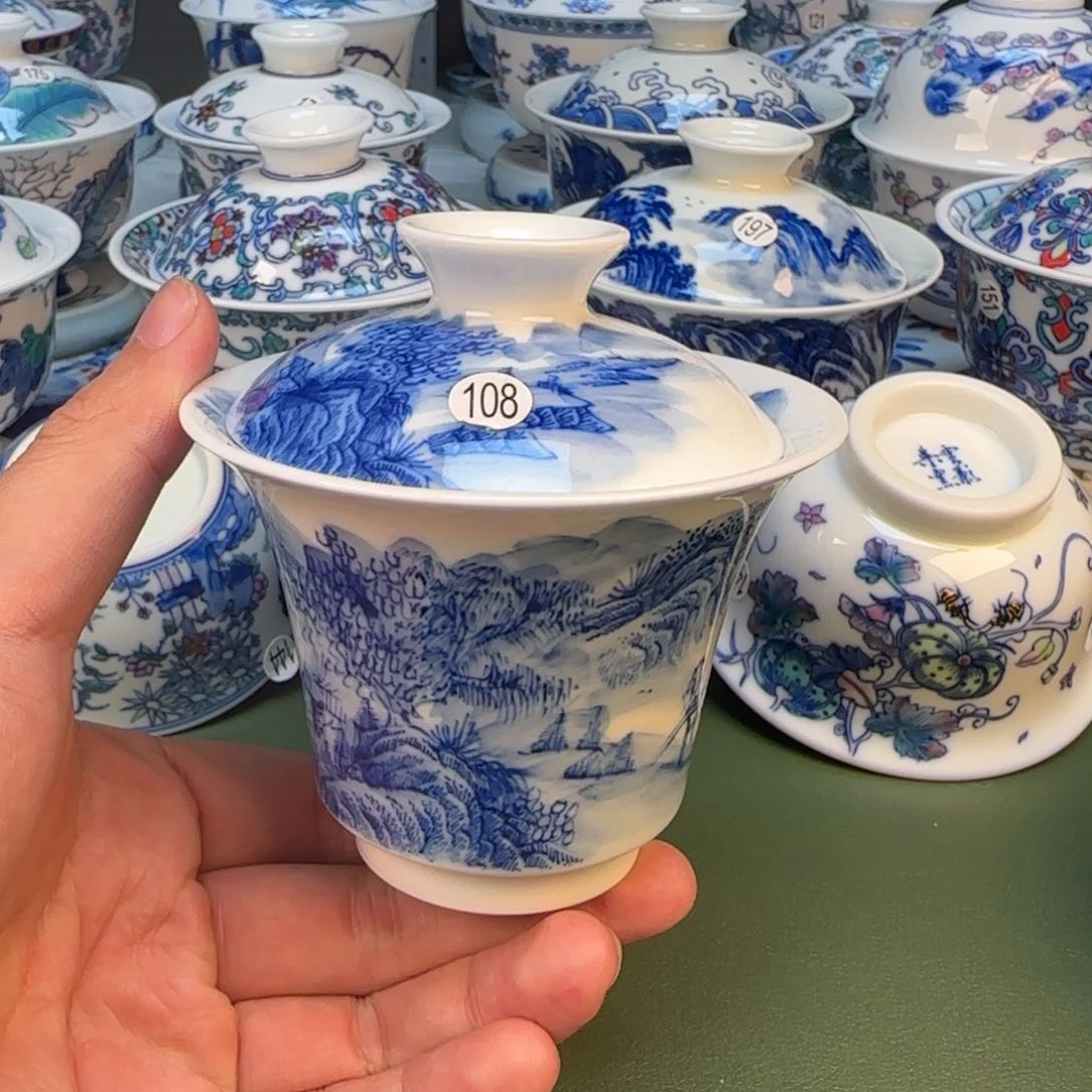 彦祖纯手工手绘茶具108