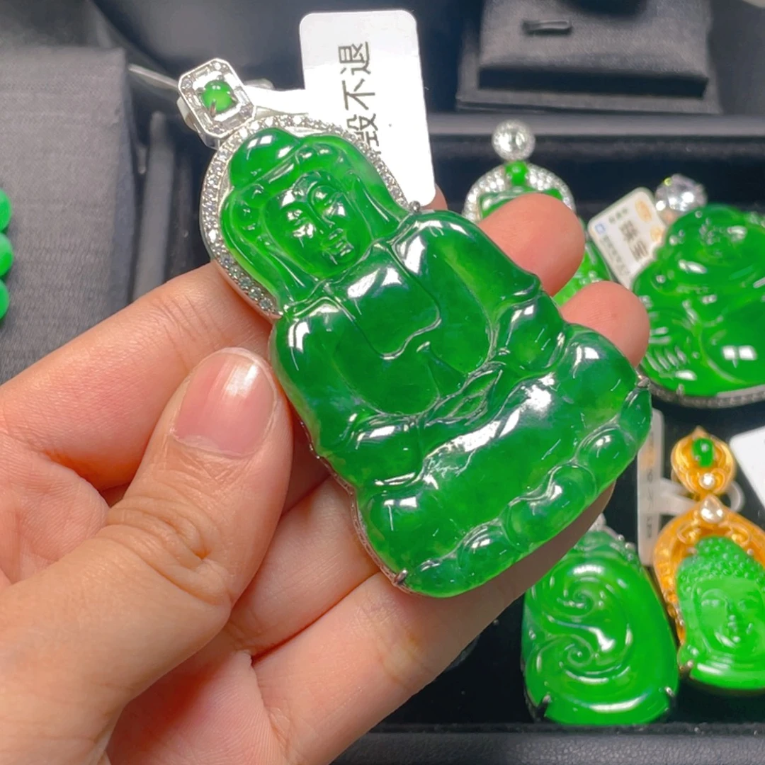 翡翠未镶嵌吊坠(不含链)