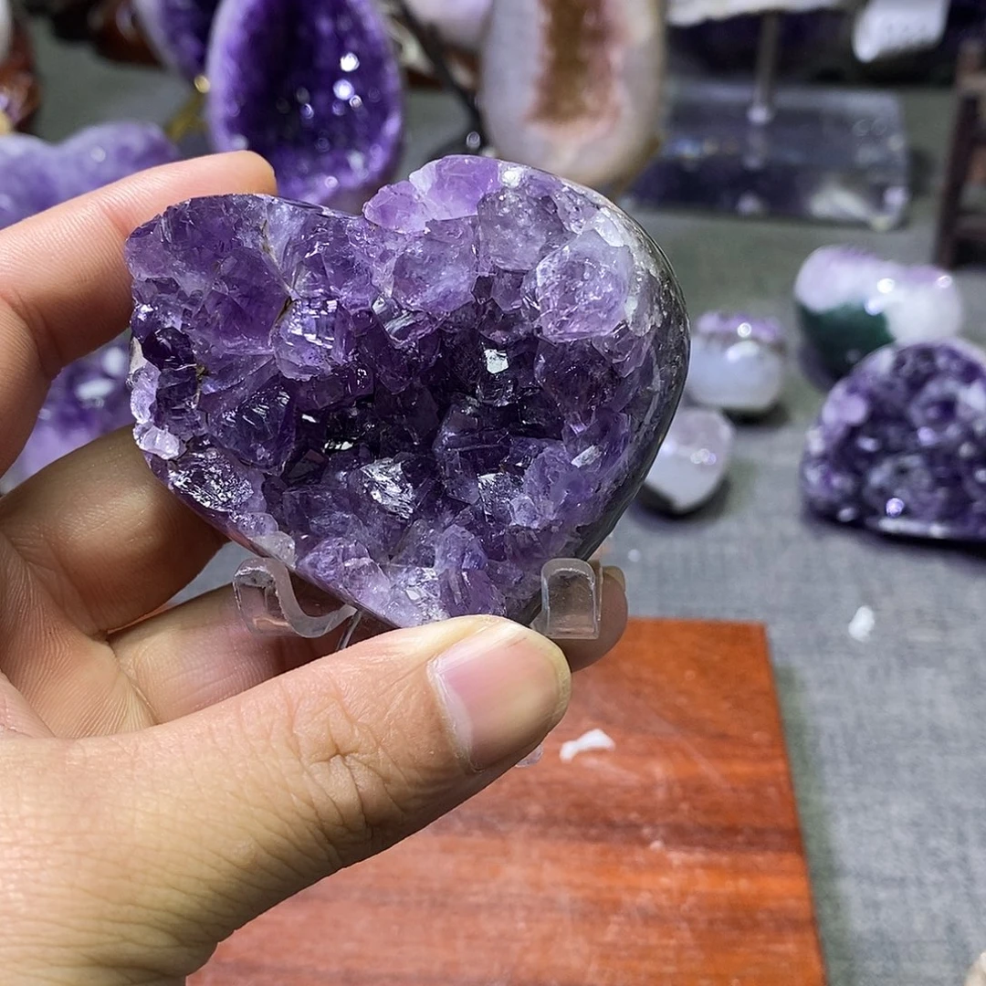 未镶嵌紫晶珠宝半成品