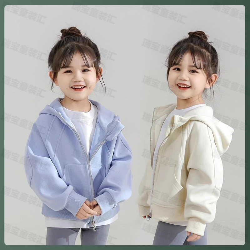 女童连帽运动卫衣外套2025春季新款韩版儿童休闲洋气中大童开衫潮