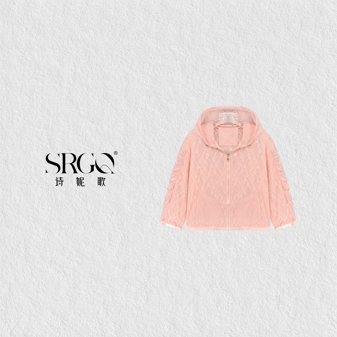 诗妮歌【蕾丝防晒】感受阳光~复古蕾丝连帽防晒衣日常出行百搭