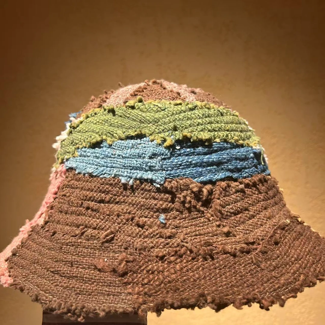 四两民族风手搓棉帽子