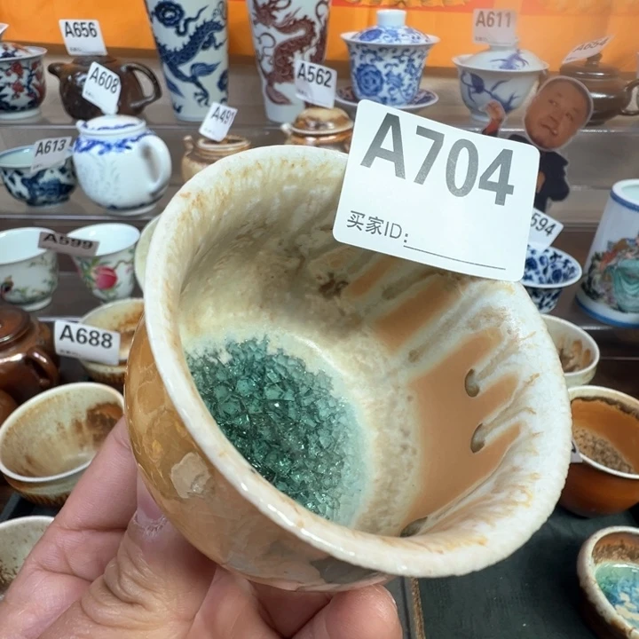 摆件704景德镇手工柴烧茶器