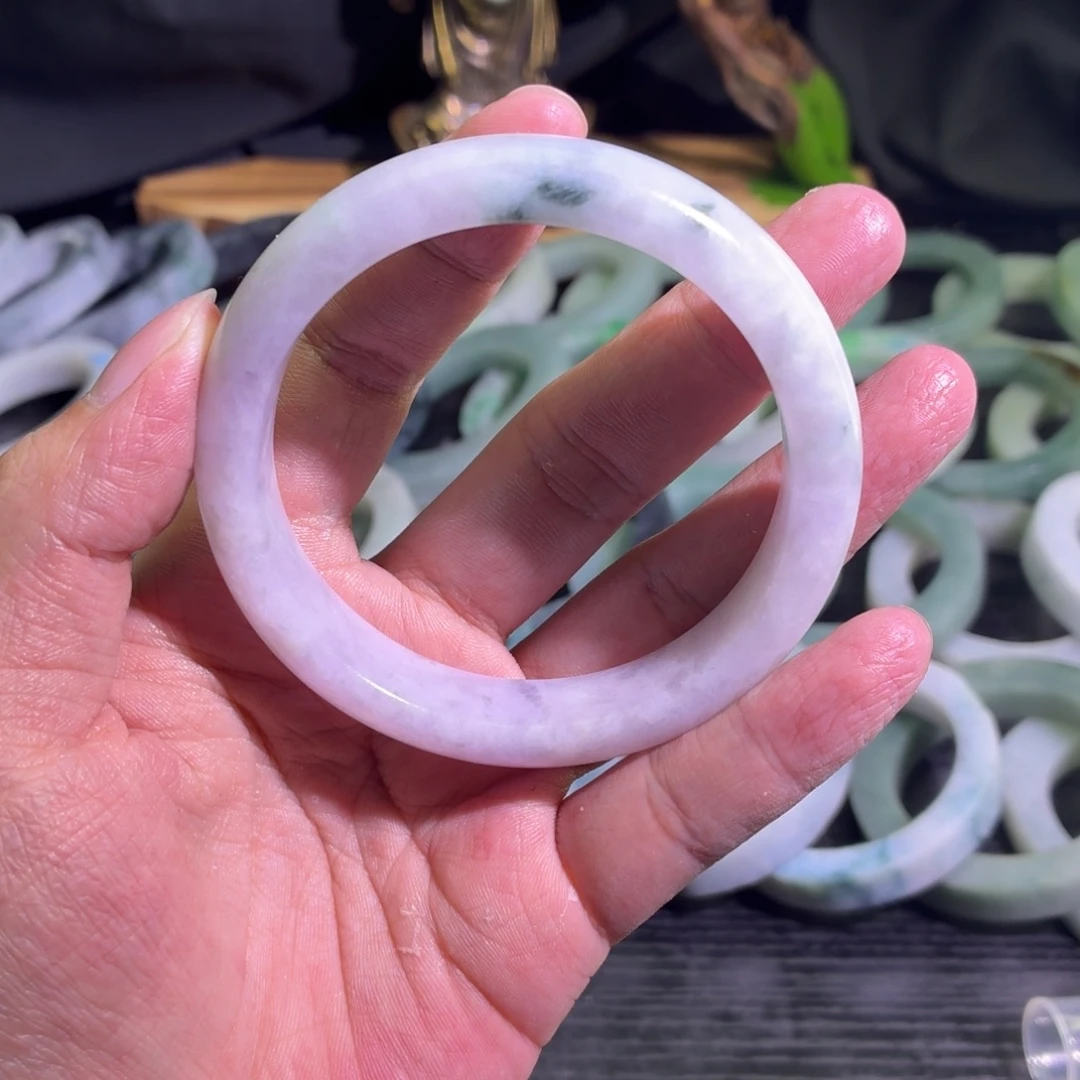 定制翡翠未镶嵌天然纹理随机，追求完美者慎拍