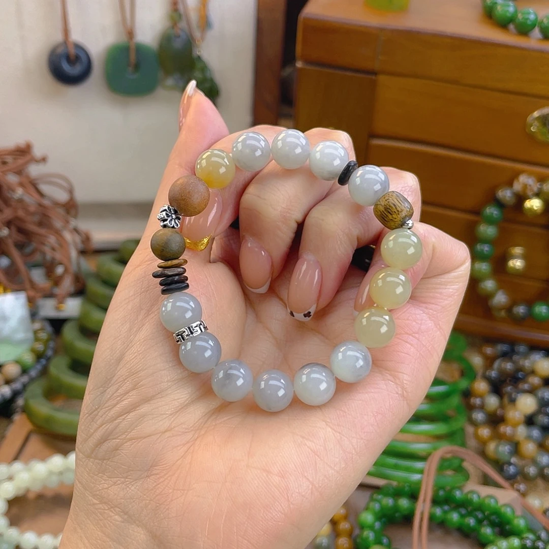 和田玉未镶嵌手链