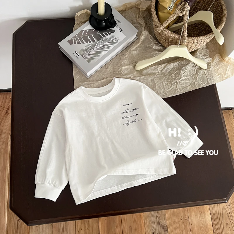 郝叔童品男童长袖T恤2025春装新款儿童时尚百搭服装HZ5119