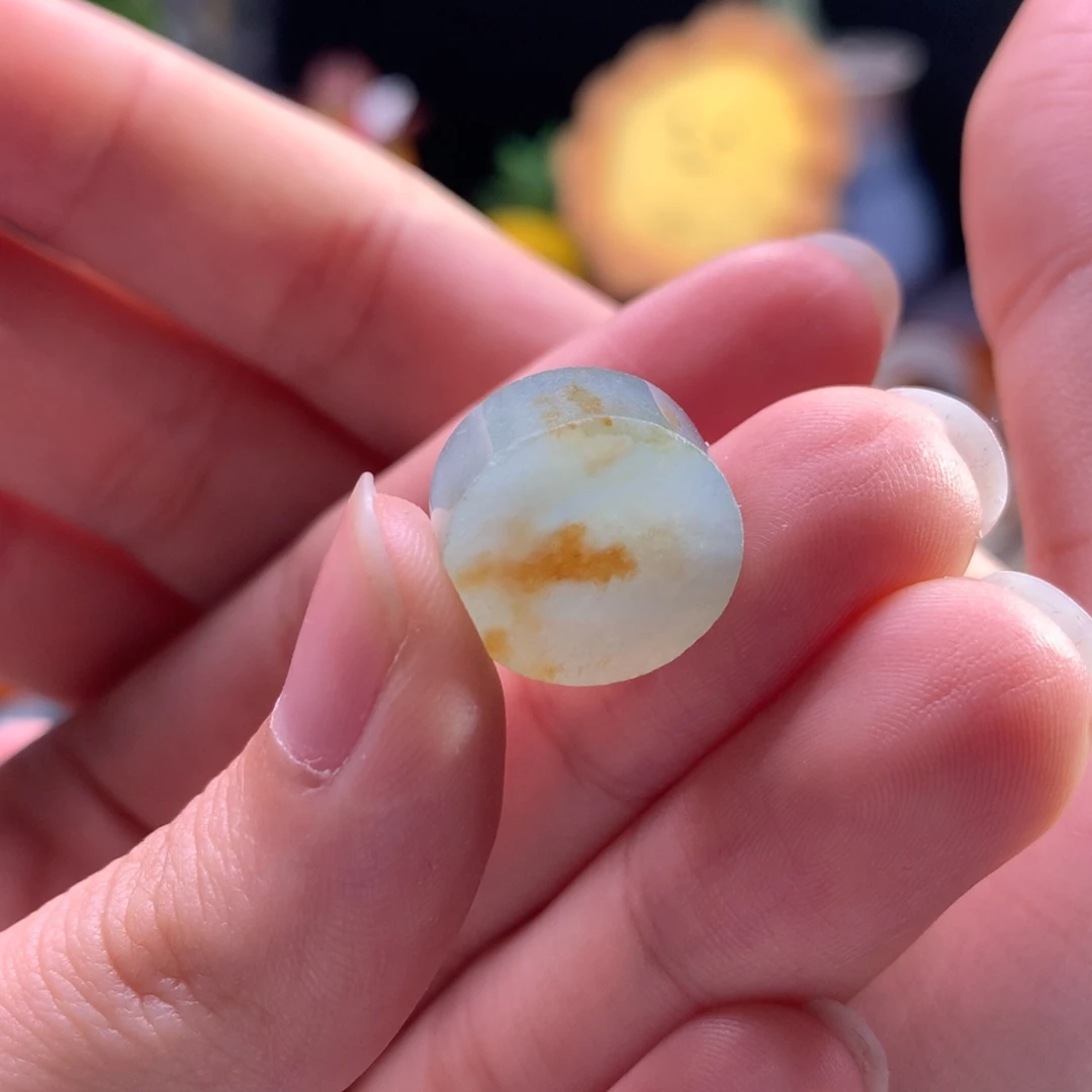 定制翡翠未镶嵌洒金戒指心