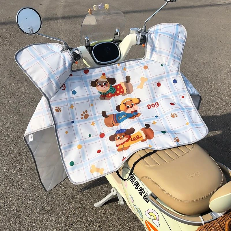 腊肠狗电动车挡风被夏季防晒遮阳双面防水薄款女雅迪爱玛台铃通用