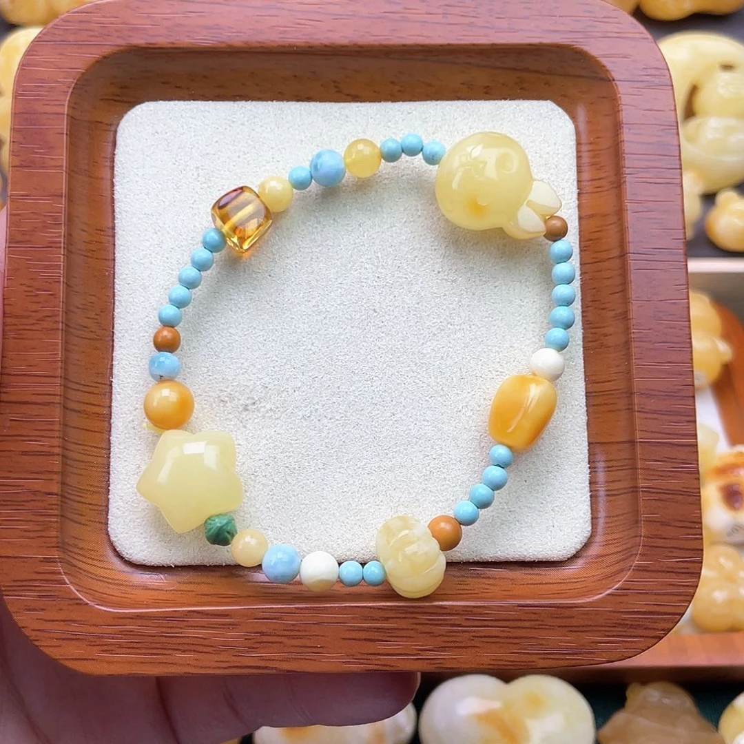 琥珀裸石未镶嵌蜜蜡