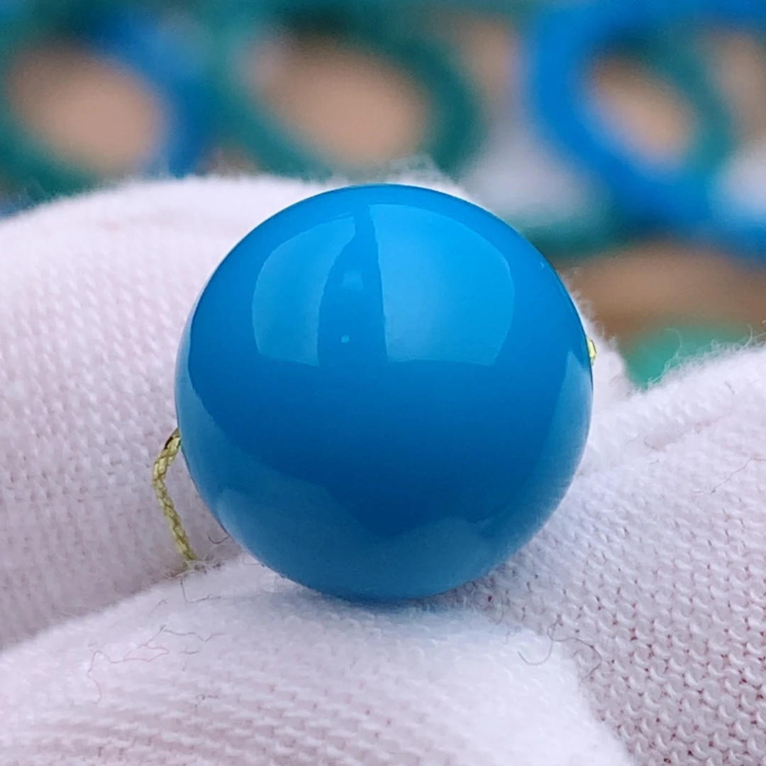 未镶嵌绿松石珠宝奇石11.7mm