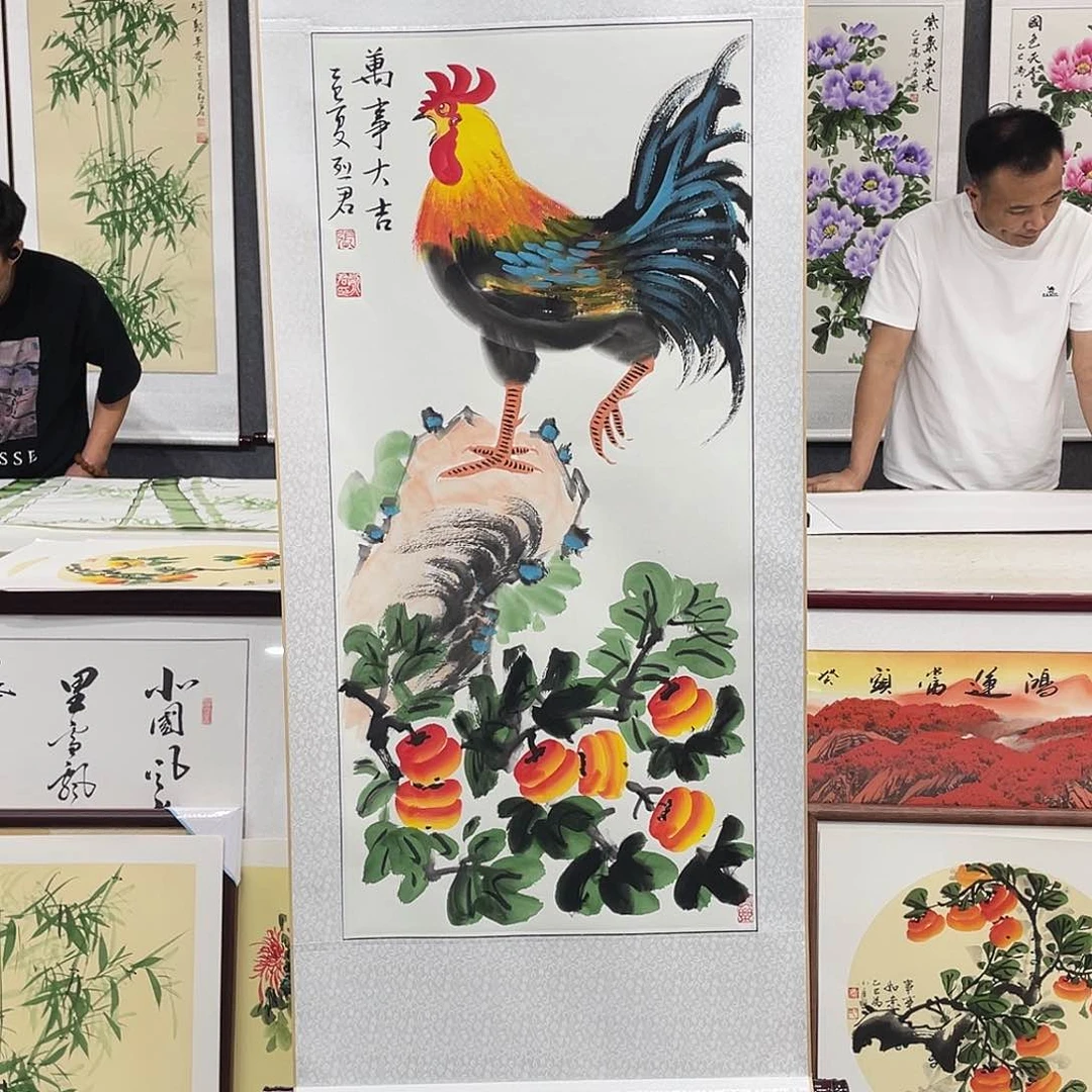 国画手绘手写作品