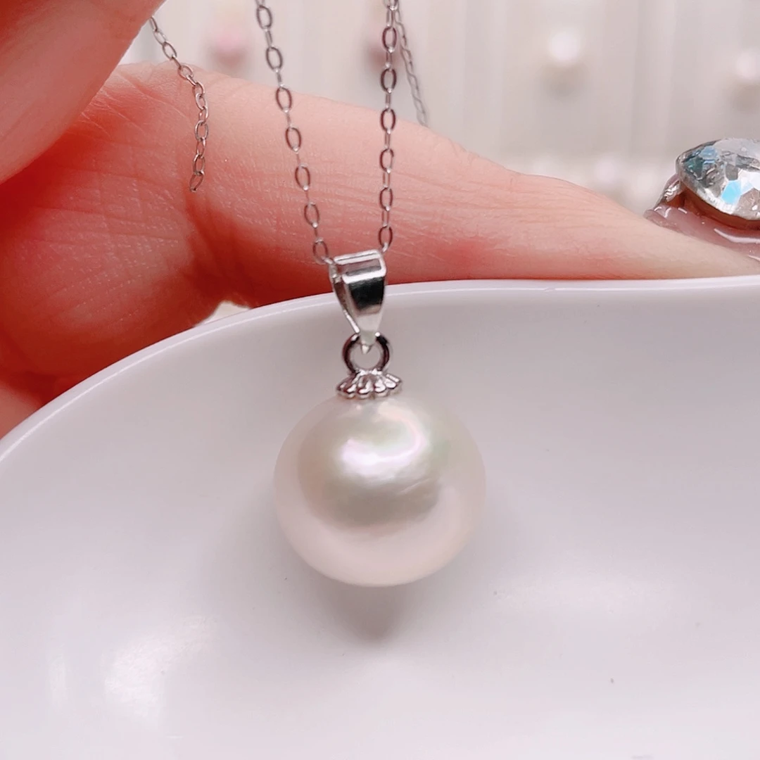 淡水珍珠吊坠(赠链)银S925镶嵌