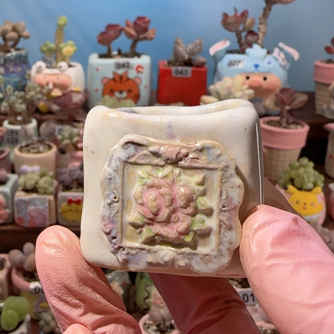 已***置手工白瓷盆 盆口2cm