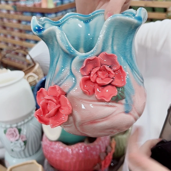 有孔.凑单10元陶瓷花盆发货！