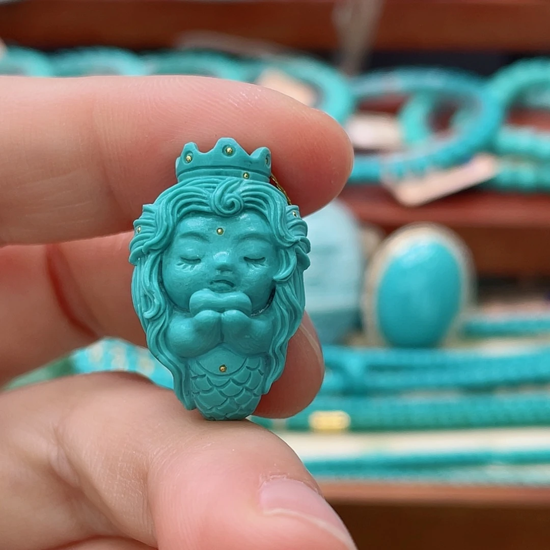 未镶嵌绿松石珠宝半成品