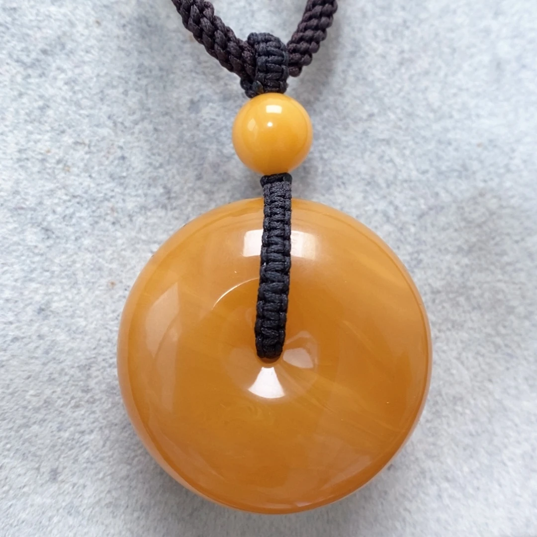 蜜蜡未镶嵌项链吊坠