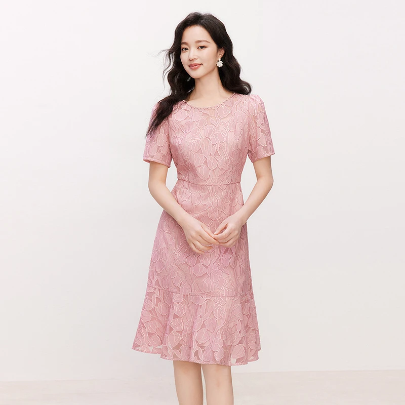 Koradior/珂莱蒂尔【晨粉专享价】欧若风典雅蕾丝连衣裙KF12338A1