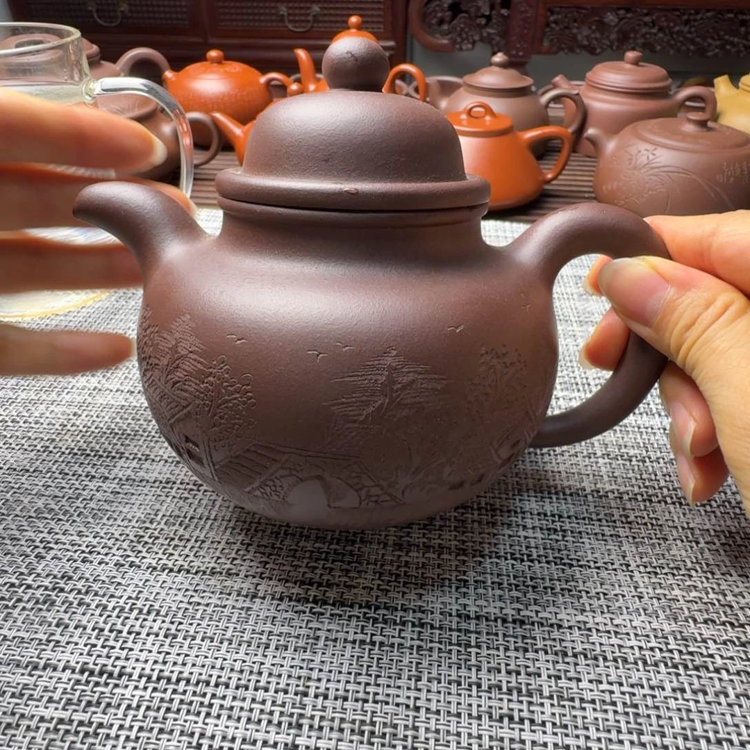 茶壶紫砂460cc紫砂壶紫泥