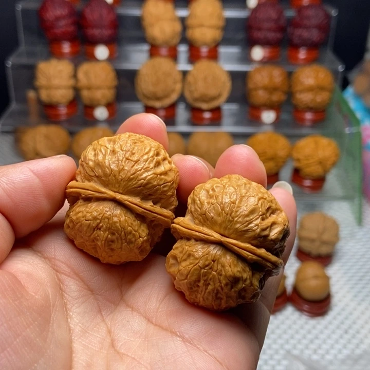 文玩核桃把件寿星头元宝34