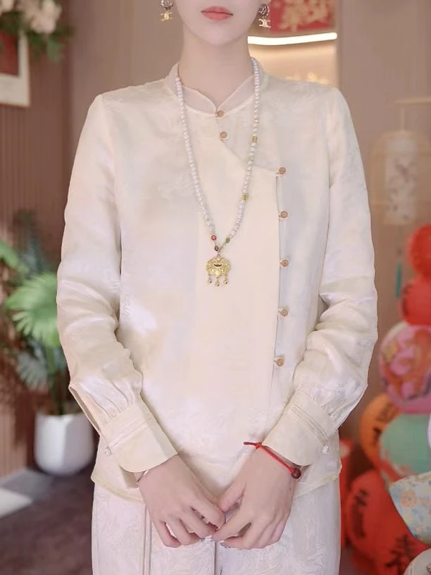 琥珀｜2024新款新中式古风气质长袖衬衫2024B1103—小璐