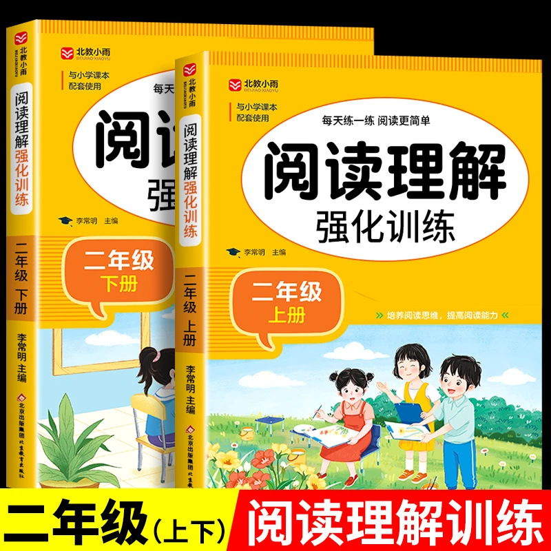 2025二年级阅读理解强化训练书人教版上册下册语文同步专项练习册