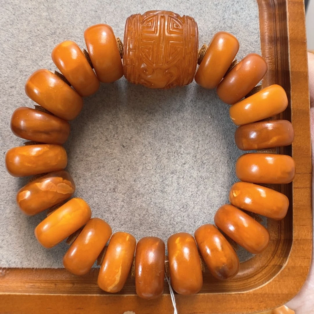 未镶嵌蜜蜡手串蜜蜡手串