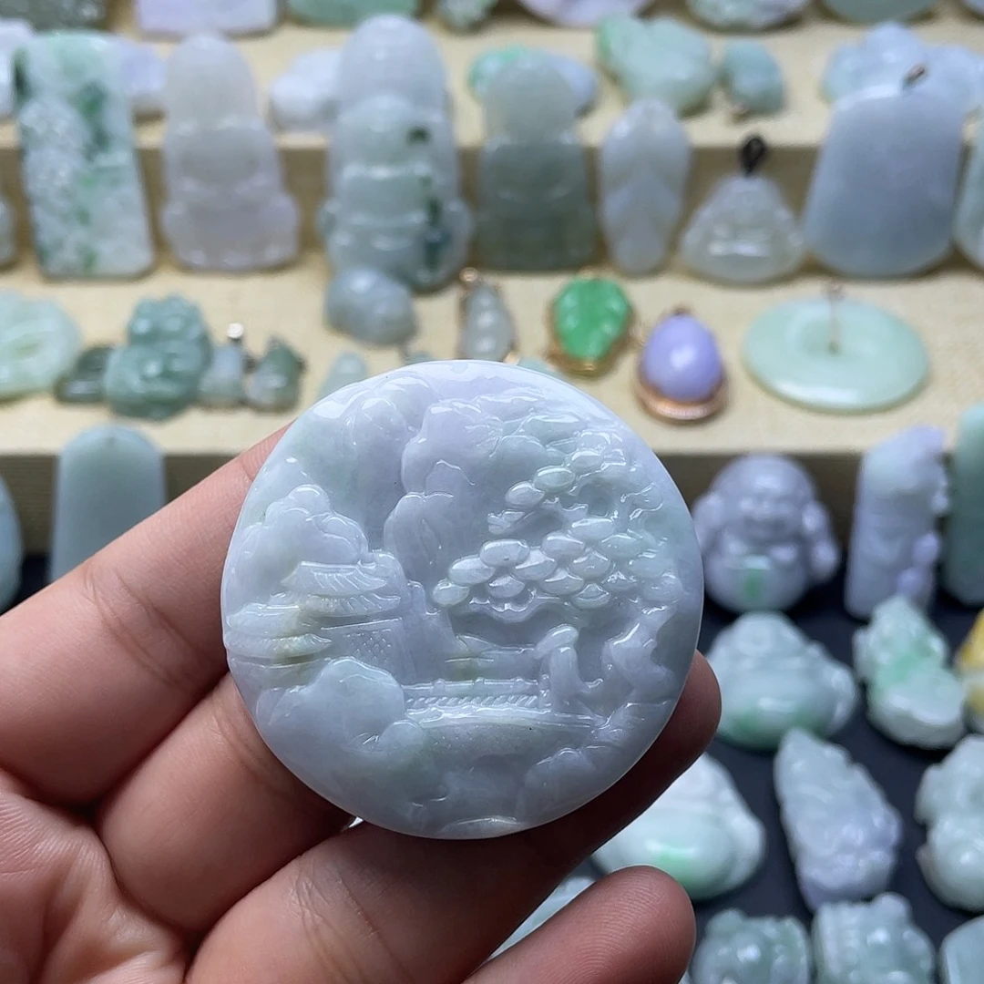 颈饰未镶嵌翡翠纯天然翡翠