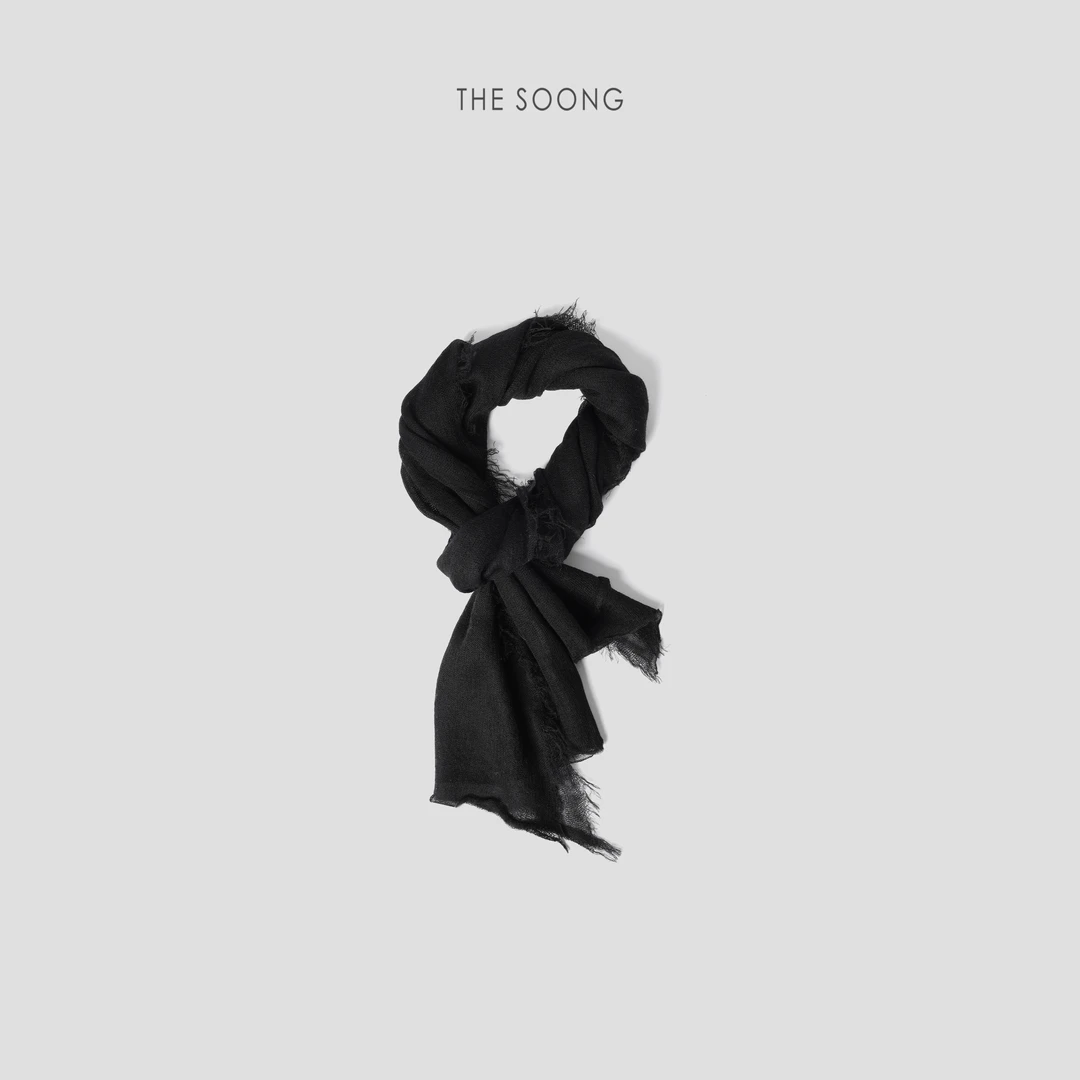 THESOONG|Supple'100%水溶山羊绒200支精纺16针织软糯围巾WJ5226