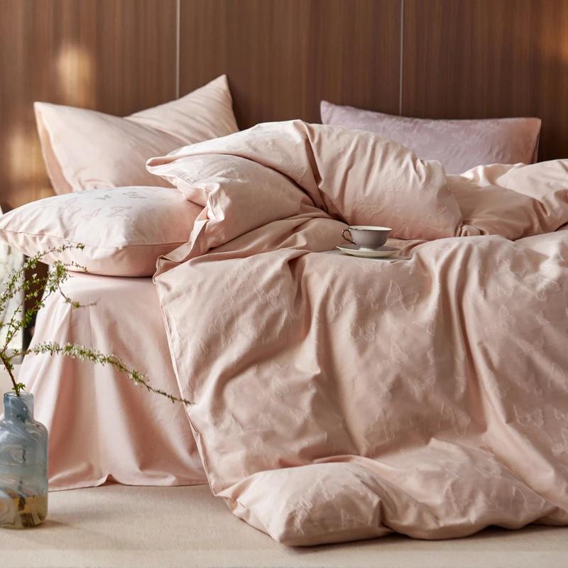 【娇奈尔】蝶舞2025新款60s厚织浮雕水洗棉提花三 四件套优雅 超柔