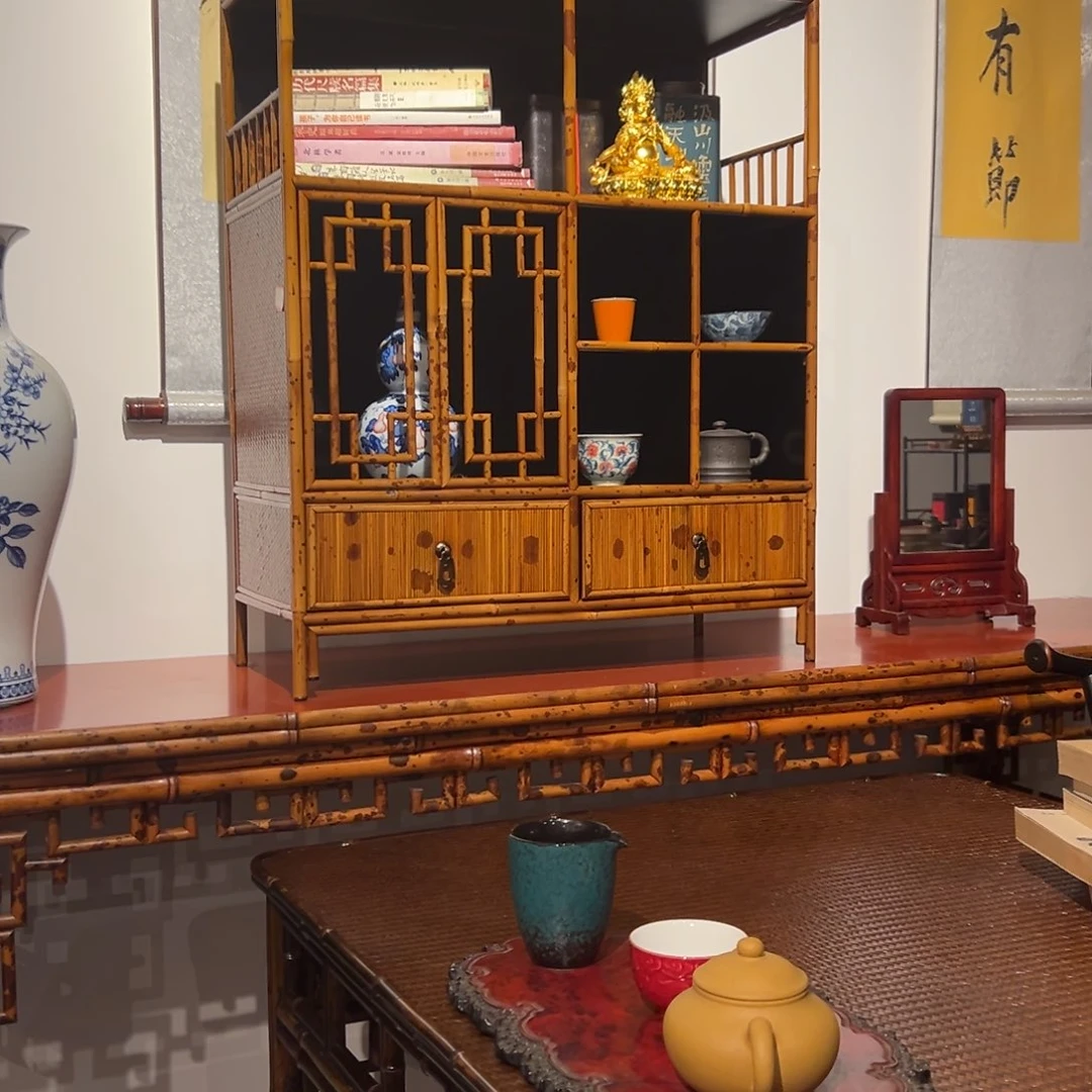 可*手工制作湘妃茶柜