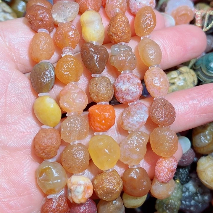 玛瑙/玉髓手链银S925镀金镶嵌