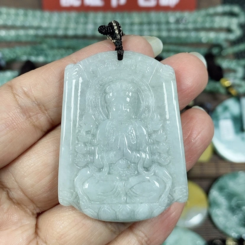 【闪购商品】翡翠颈饰未镶嵌玉吊坠翡翠玉千手观音