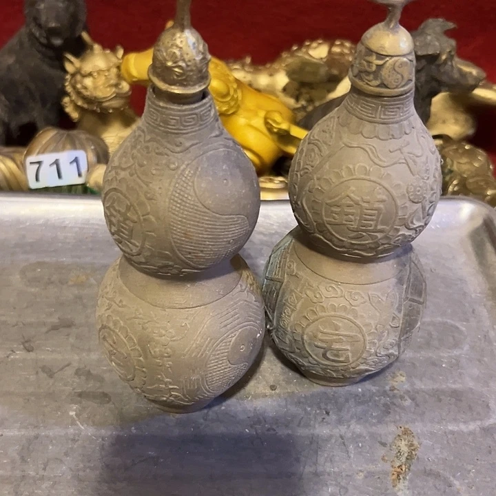 长***树黄铜摆件,文房工艺品摆件