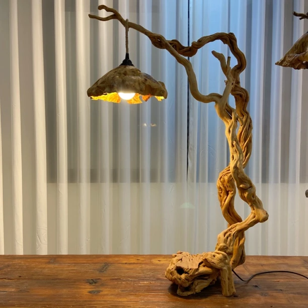 床头茶室房间卧室新中式台灯餐厅书房创意立式日式法式书桌