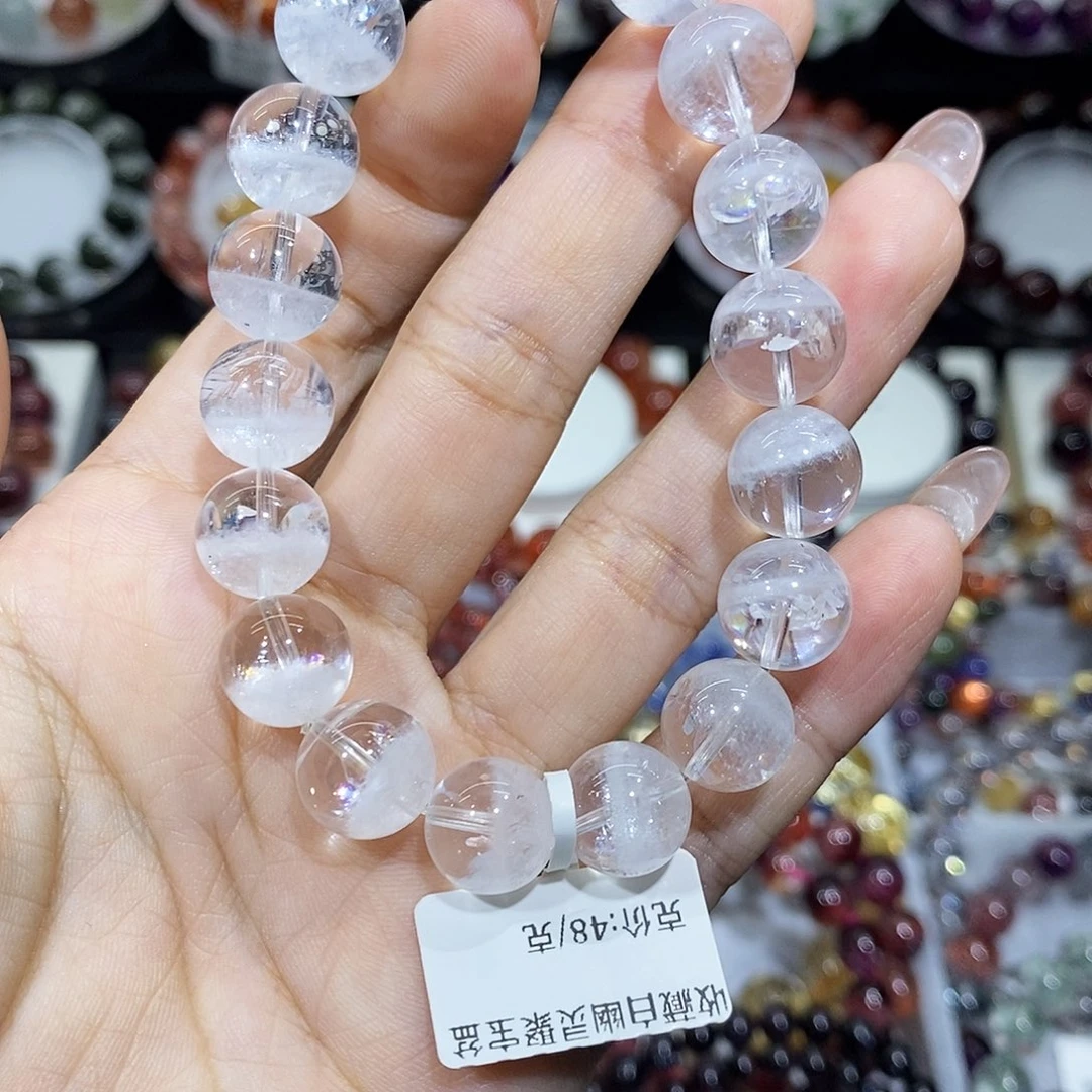 未镶嵌手串水晶白幽灵11