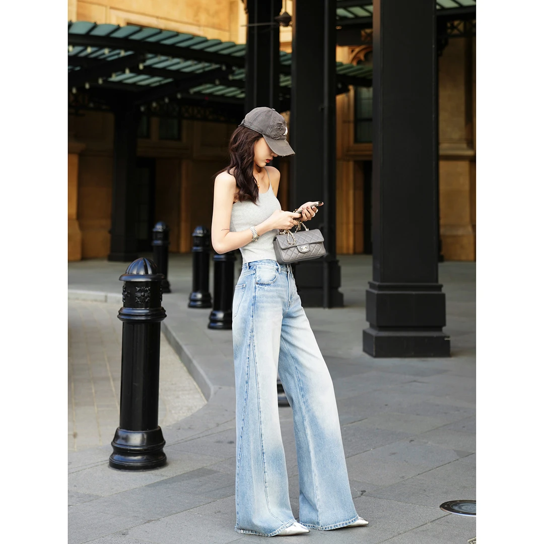 ChoumeiHome2025新品美式复古裤子结构喇叭裤女老钱风松弛感女装