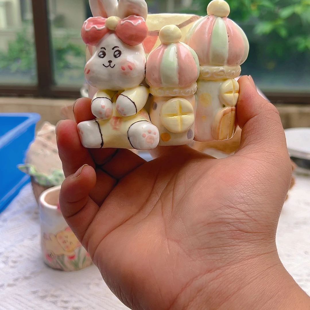 老梧家的手工多肉花盆瑕