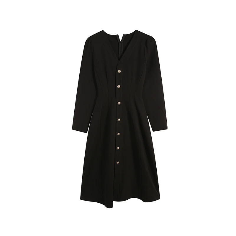 黑色长/短款连衣裙ZL113843