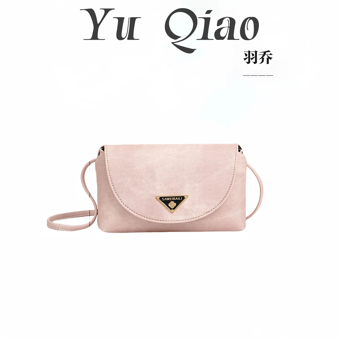 SAWEIBAILI粉色信封包简约单肩斜跨包yq-60025-6