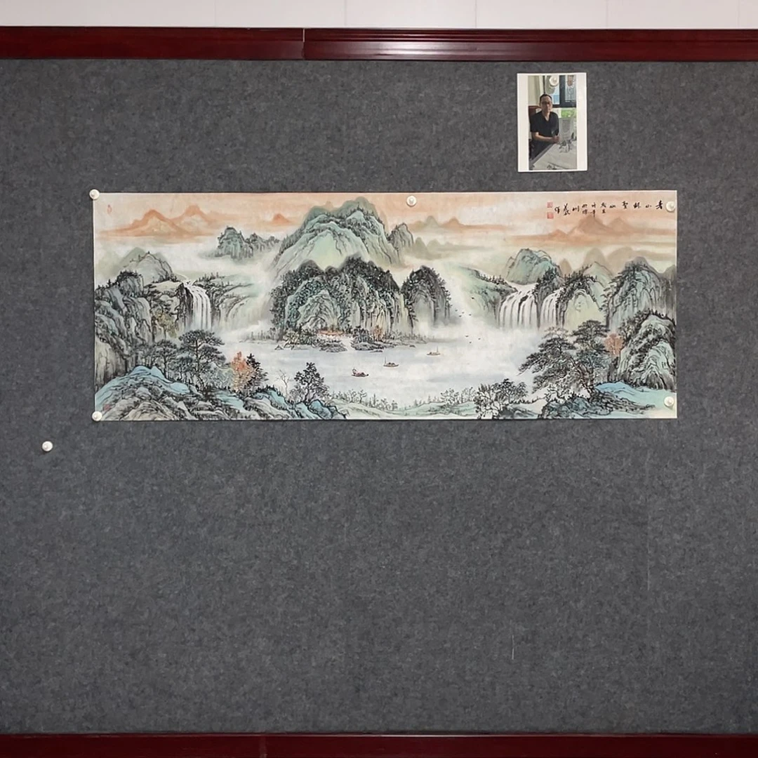 国画小六尺178.69画芯 精品