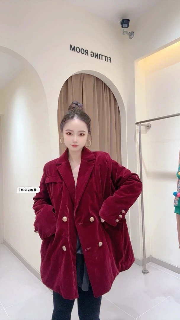 大观欧货时尚百搭纯色棉服外套