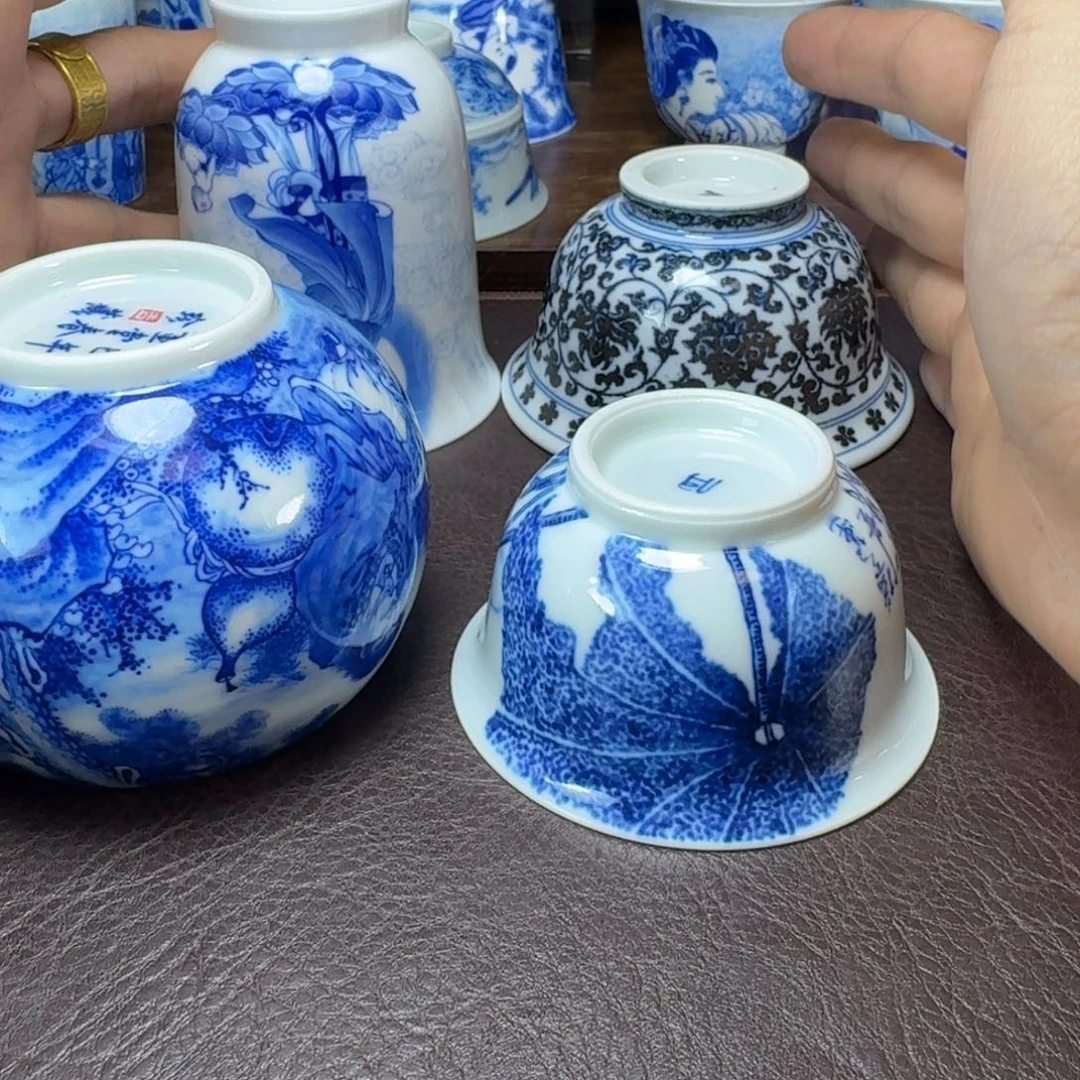 简***的瓷片当代景德镇陶瓷手绘茶具