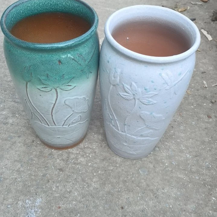 红陶14/27微瑕两个盆