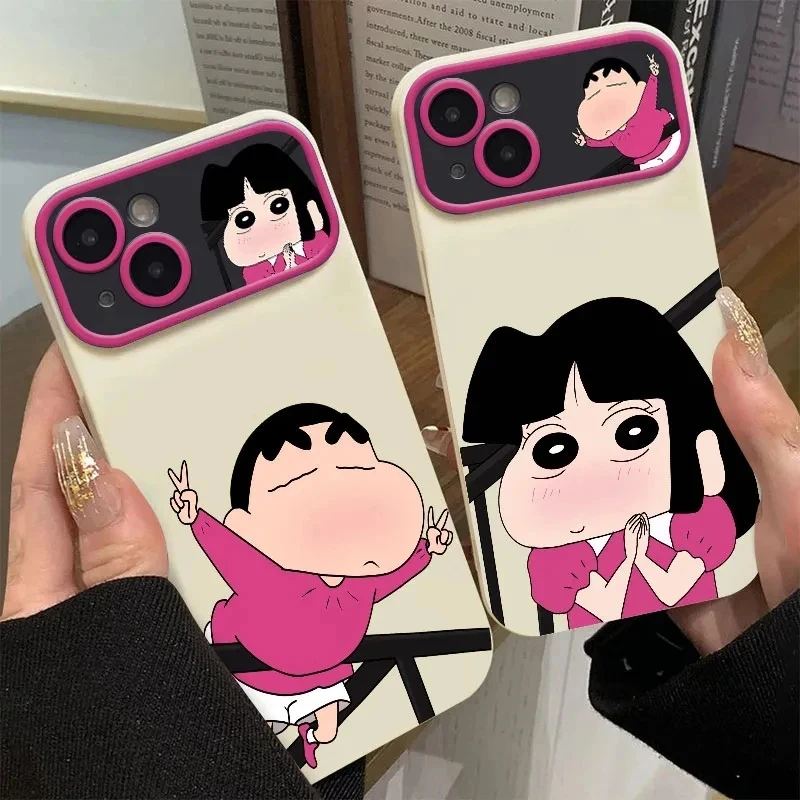 GGBond情侣小新小爱适用苹果17新视窗16手机壳华为vivo小米15oppo